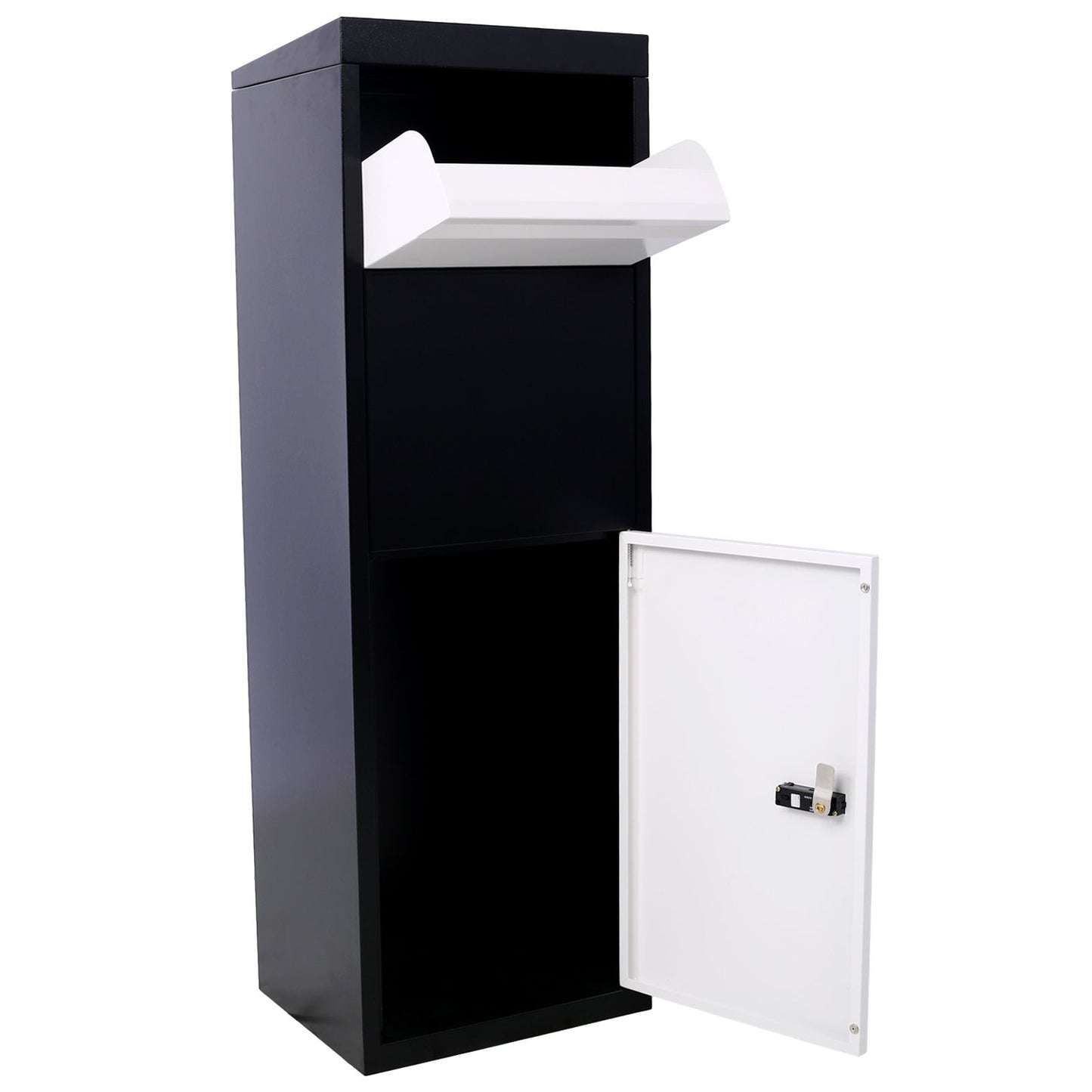 Package Delivery Box, 14'' x 11.3'' x 42'', Galvanized Steel Parcel Mailbox w/Code Lock & Mounting Hardware, for Outdoor image 2