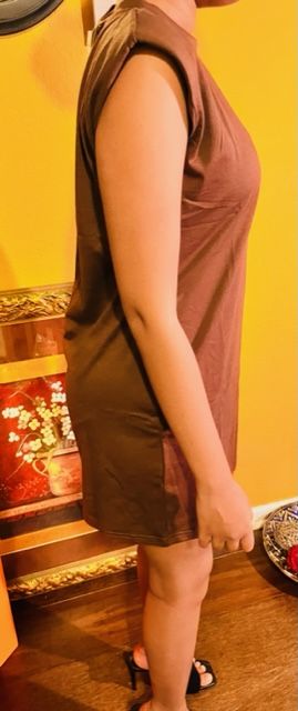 Padded Shoulder T-Shirt Mini Dress image 2