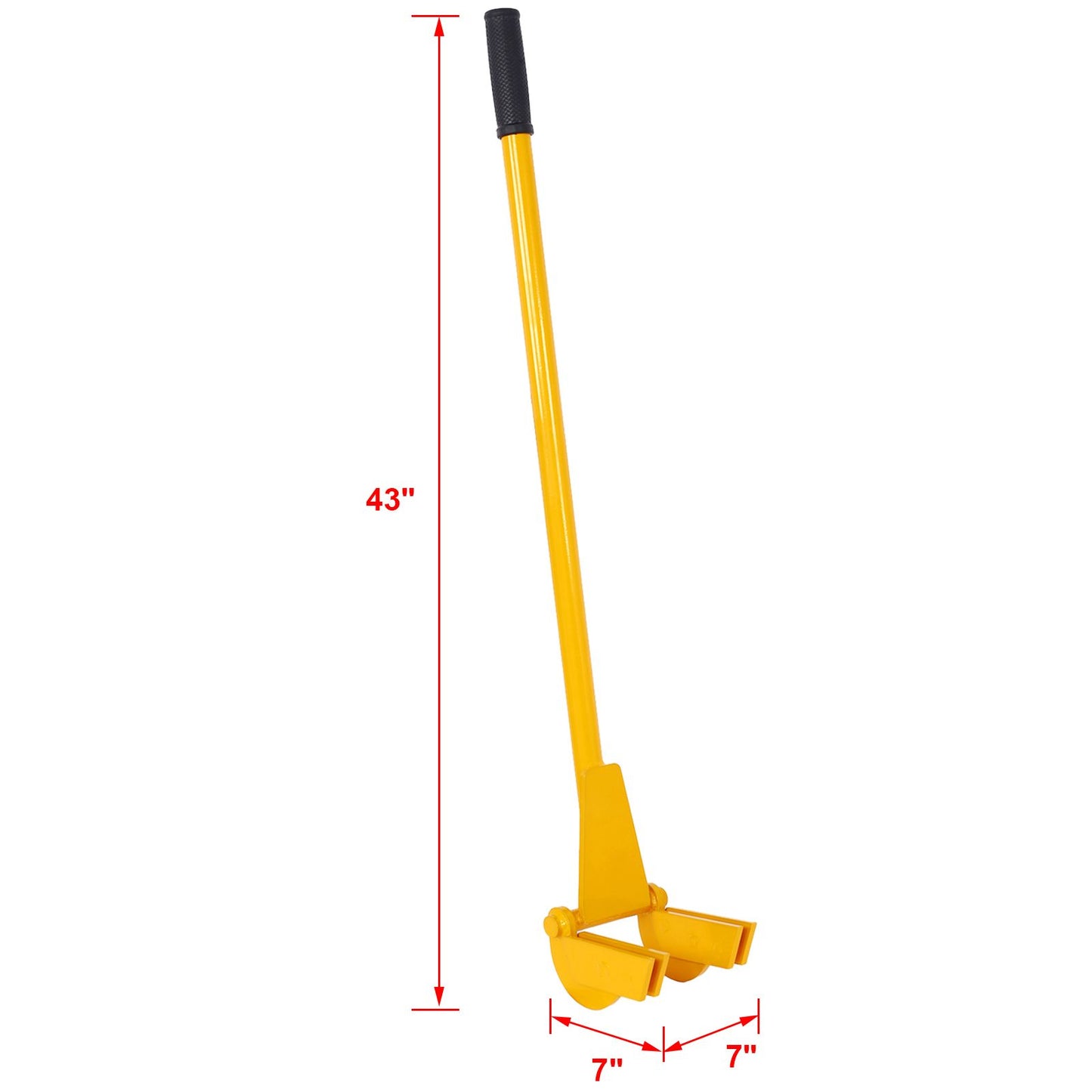 Pallet Buster Tool in Yellow with 43in Long Handle – Deck Wrecker Pallet Tool Pry Bar, Deck Board Removal Tool image 4