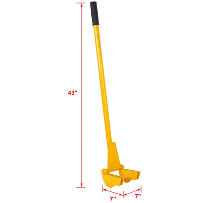 Pallet Buster Tool in Yellow with 43in Long Handle – Deck Wrecker Pallet Tool Pry Bar, Deck Board Removal Tool image 4