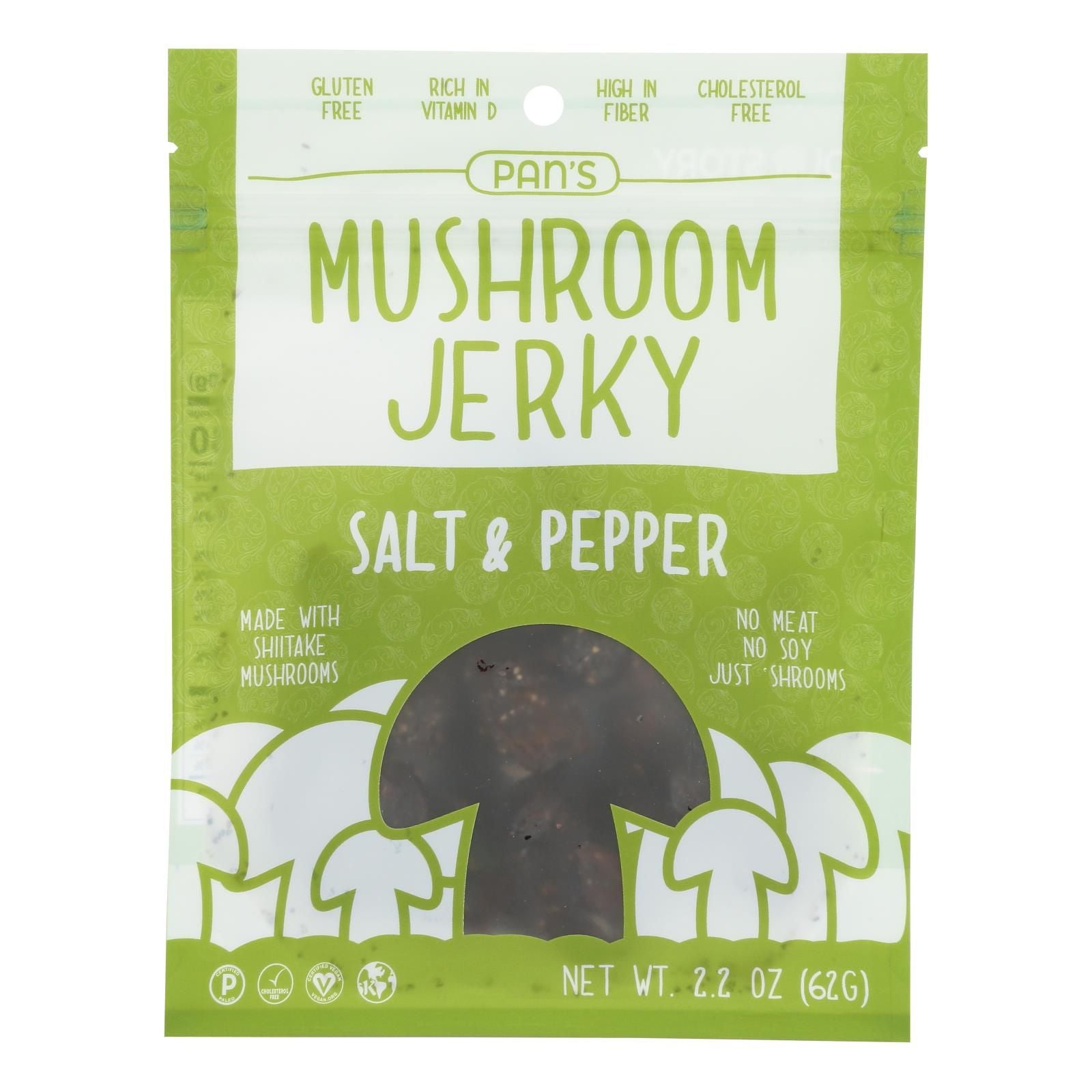 Pan's - Mushroom Jerky Salt Pppr - Case Of 6-2.2 Oz image 1