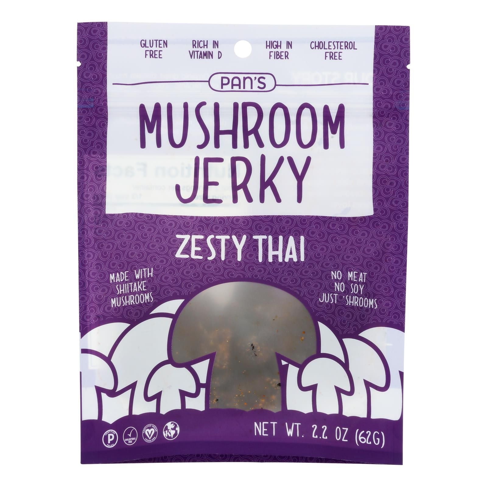 Pan's - Mushroom Jerky Zesty Thai - Case Of 6-2.2 Oz image 1