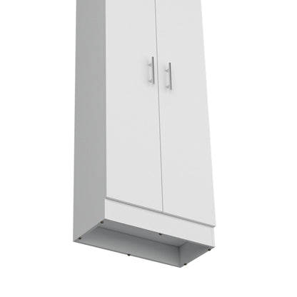 Pantry Cabinet 67" H, 5 Internal Shelves, Two Doors, White image 5