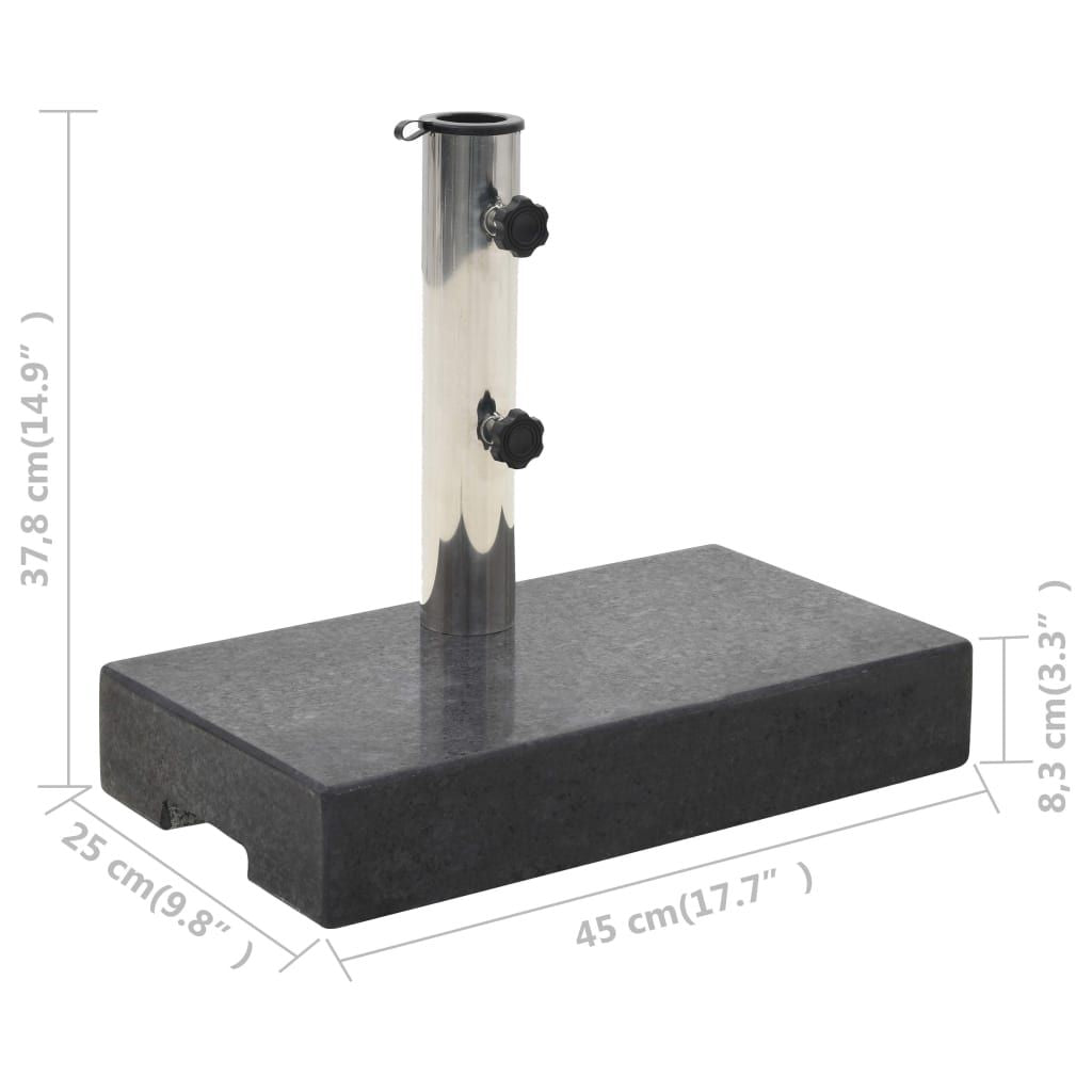 Parasol Base Granite 55.1 lb Rectangular Black image 6