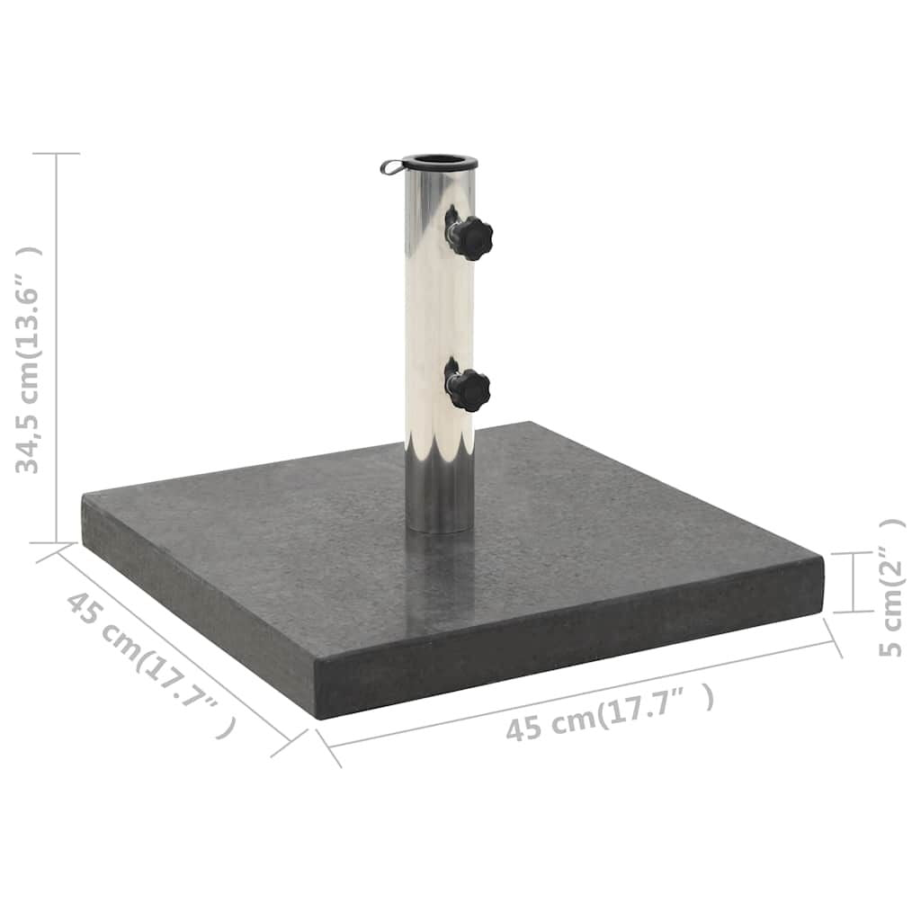 Parasol Base Granite 62.8 lb Square Black image 8