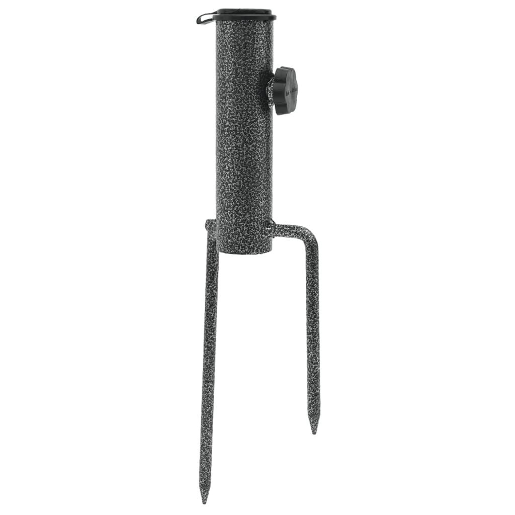 Parasol Stands with Spikes 2 pcs 3.5"x13.8" Galvanized Steel image 3