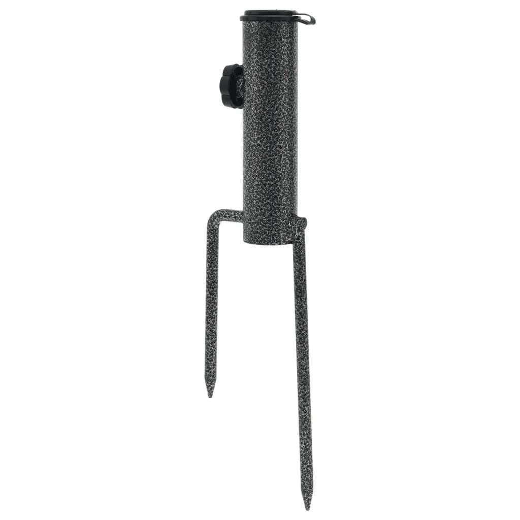 Parasol Stands with Spikes 2 pcs 3.5"x13.8" Galvanized Steel image 4