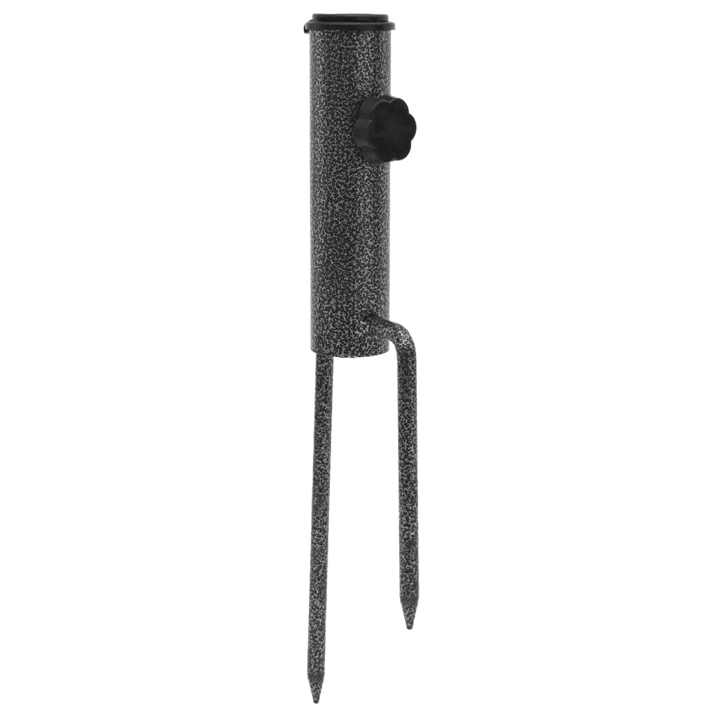 Parasol Stands with Spikes 2 pcs 3.5"x13.8" Galvanized Steel image 2
