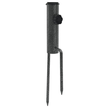 Parasol Stands with Spikes 2 pcs 3.5"x13.8" Galvanized Steel image 2