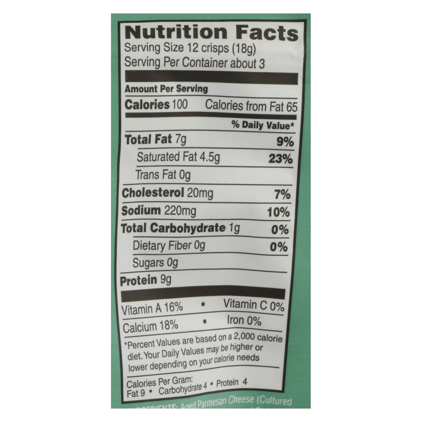 Parm Crisps - Parm Crisp Sr Cream & Onion - Case Of 12 - 1.75 Oz image 2