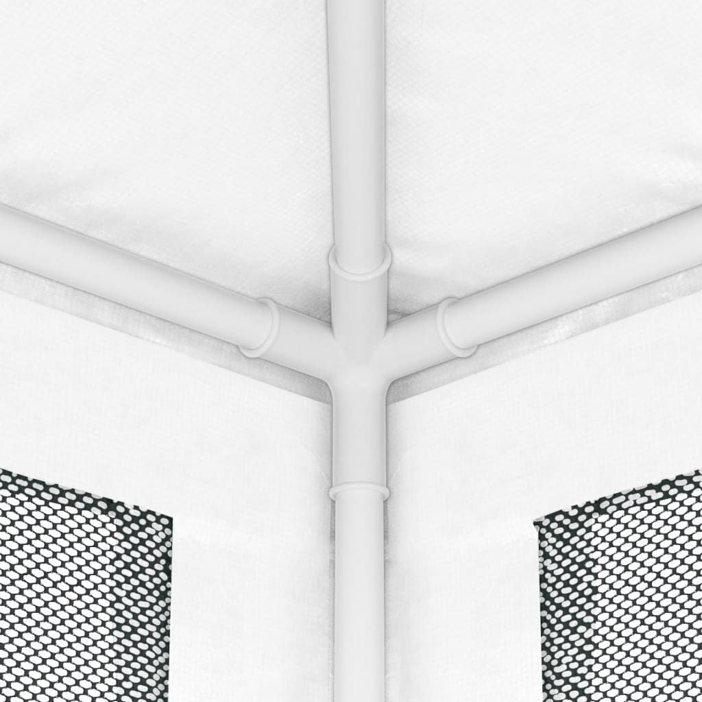 Party Tent with 4 Mesh Sidewalls 13.1'x13.1'White image 6