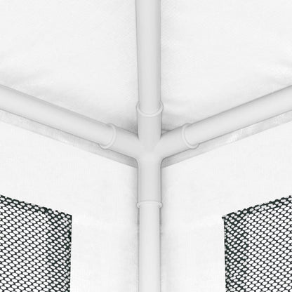 Party Tent with 4 Mesh Sidewalls 13.1'x13.1'White image 6