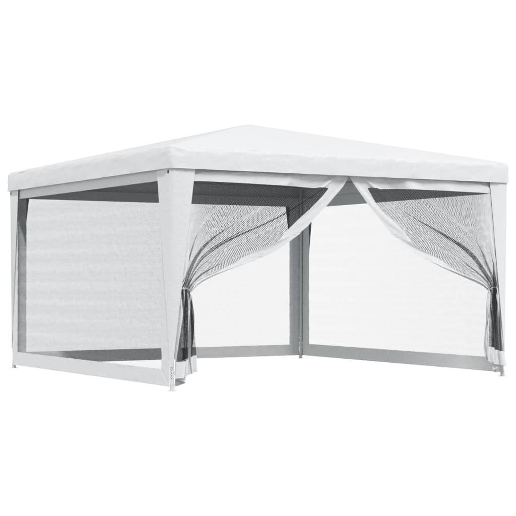 Party Tent with 4 Mesh Sidewalls 13.1'x13.1'White image 2