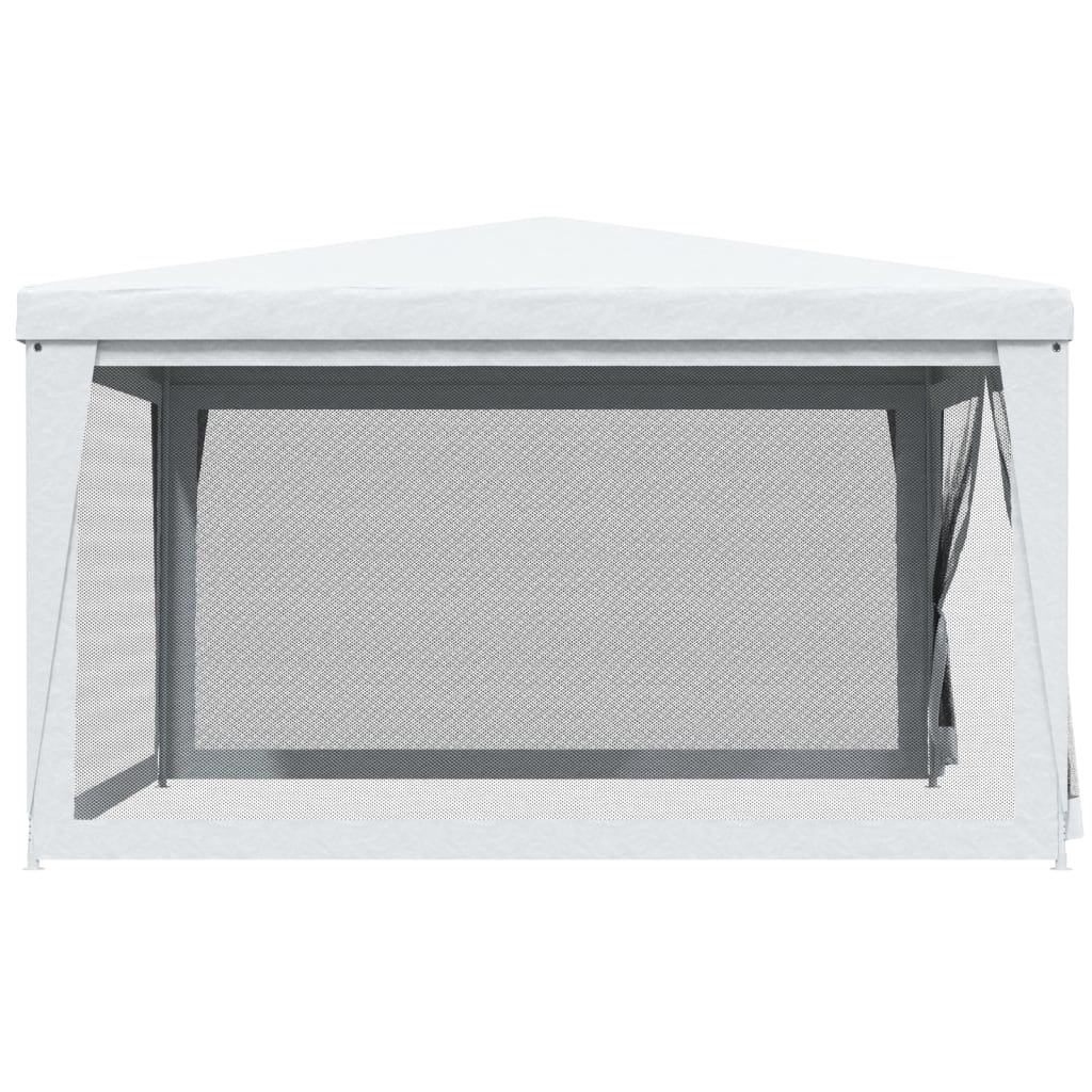 Party Tent with 4 Mesh Sidewalls 13.1'x13.1'White image 4
