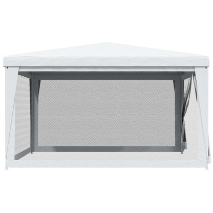Party Tent with 4 Mesh Sidewalls 13.1'x13.1'White image 4