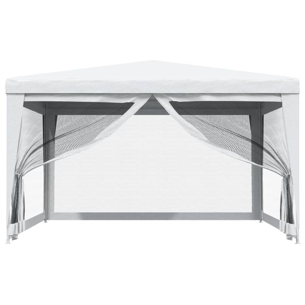 Party Tent with 4 Mesh Sidewalls 13.1'x13.1'White image 3