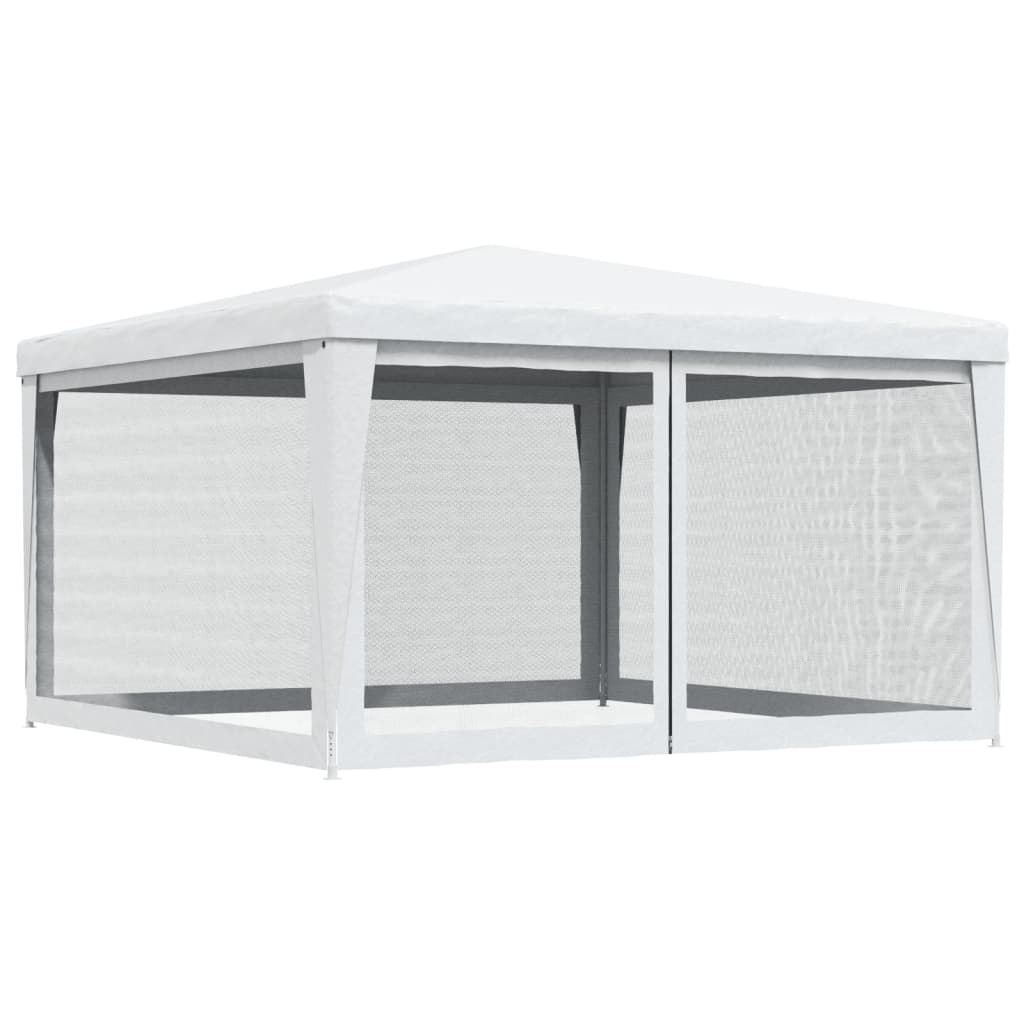 Party Tent with 4 Mesh Sidewalls 13.1'x13.1'White image 5