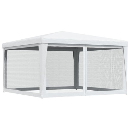 Party Tent with 4 Mesh Sidewalls 13.1'x13.1'White image 5