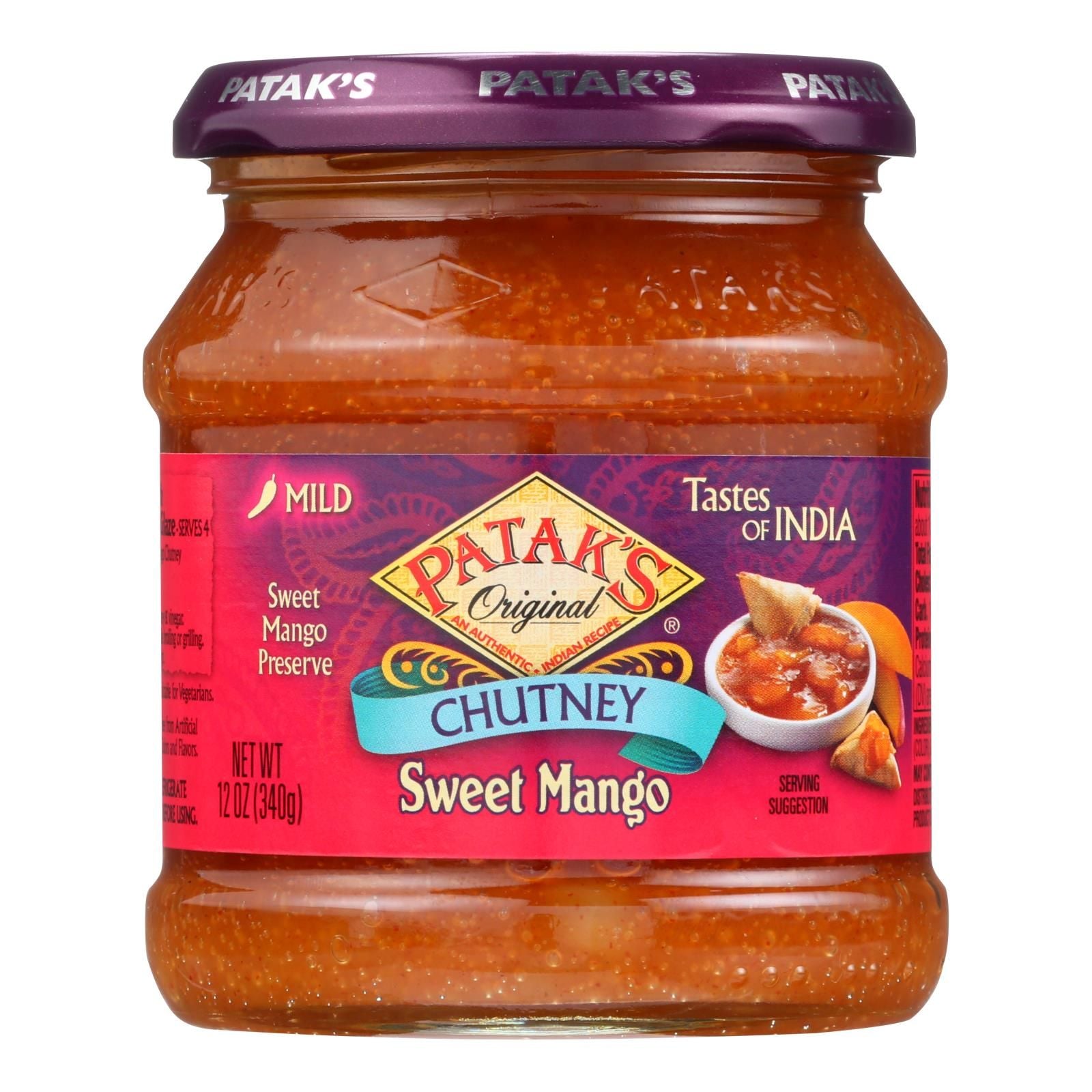 Pataks Chutney - Sweet Mango - Mild - 12 Oz - Case Of 6 image 1