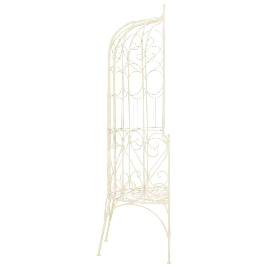 Patio Bench 37.4" Iron Antique White image 3