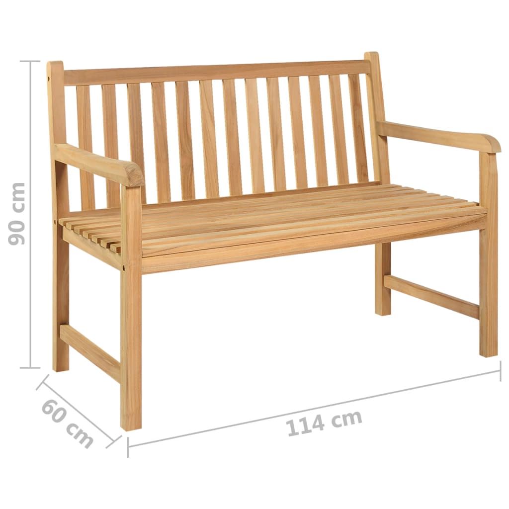Patio Bench 44.9" Solid Teak Wood image 6