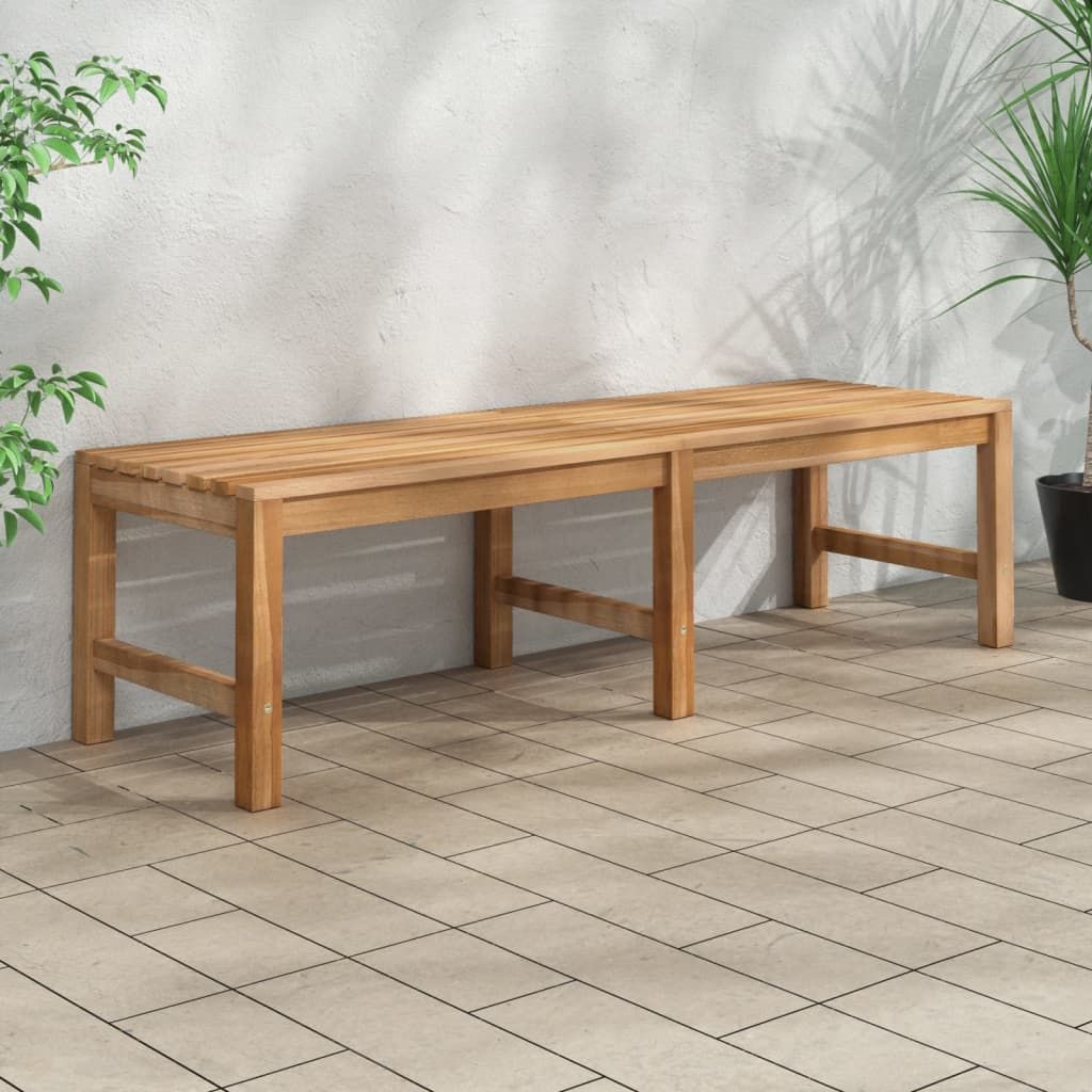 Patio Bench 59.1" Solid Teak Wood image 1