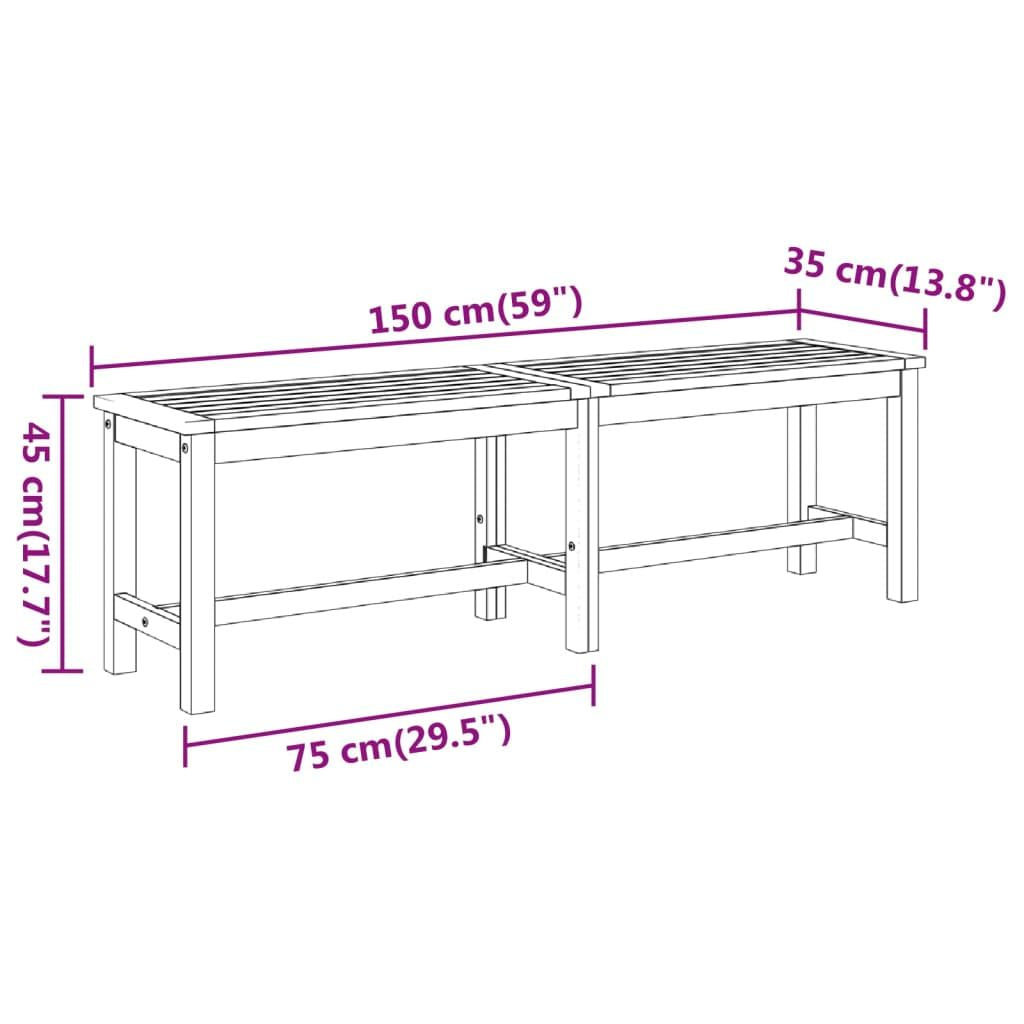 Patio bench assembly manual and parts overview