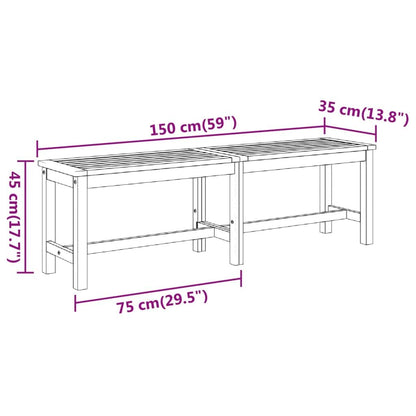 Patio bench assembly manual and parts overview
