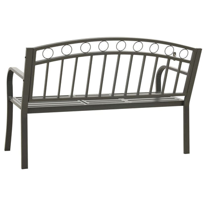 Patio Bench with a Table 49.2" Steel Gray image 5