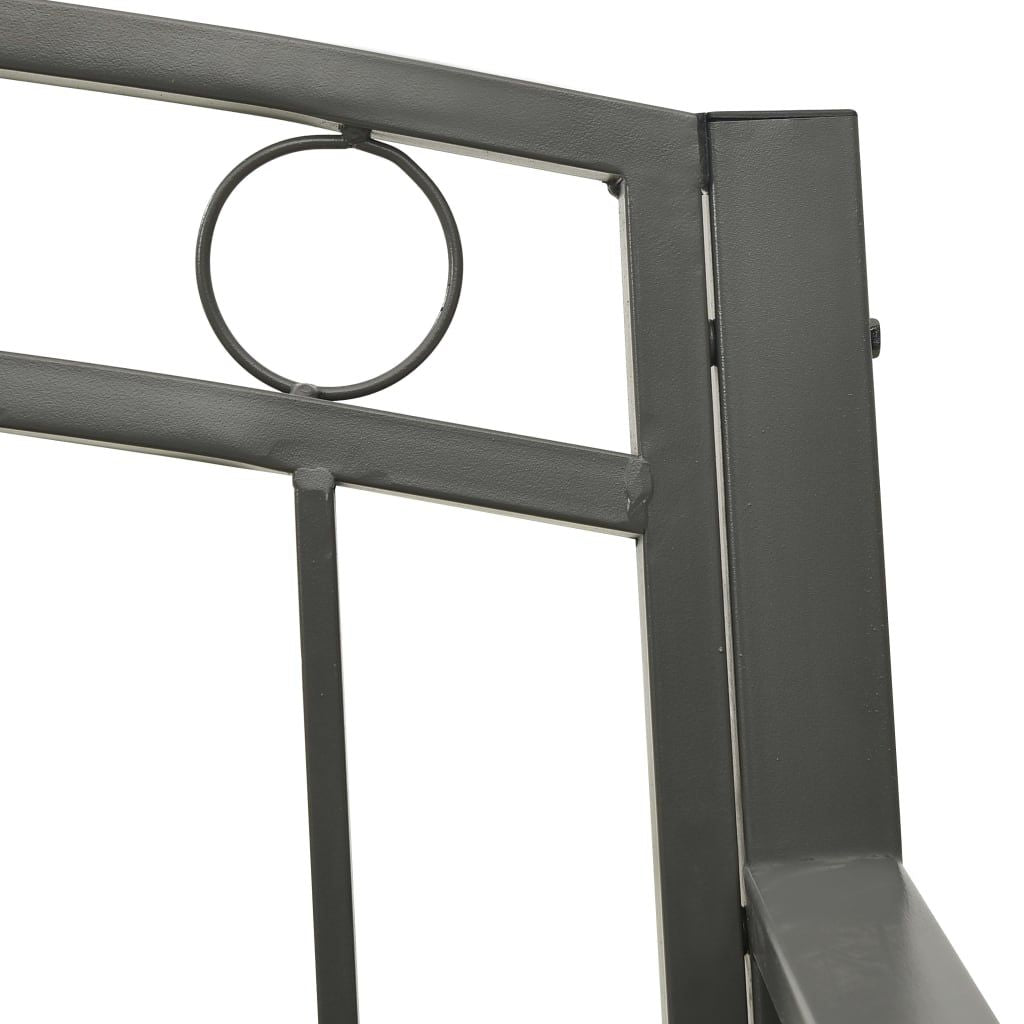 Patio Bench with a Table 49.2" Steel Gray image 6