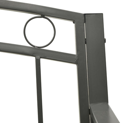 Patio Bench with a Table 49.2" Steel Gray image 6