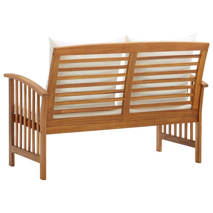 Patio Bench with Cushions 46.9" Solid Acacia Wood image 4