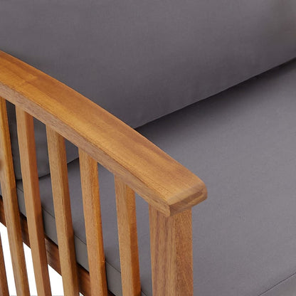 Patio Bench with Cushions 46.9" Solid Acacia Wood image 5