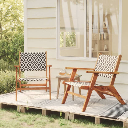 Patio Chairs 2 pcs Solid Acacia Wood image 1
