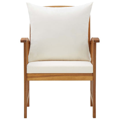 Patio Chairs with Cushions 2 pcs Solid Acacia Wood image 4