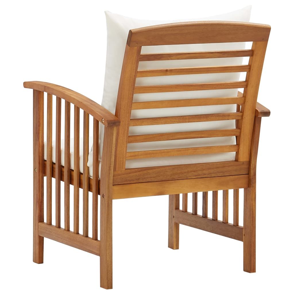 Patio Chairs with Cushions 2 pcs Solid Acacia Wood image 6