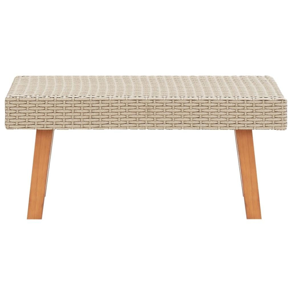 Patio Coffee Table Poly Rattan Beige image 2