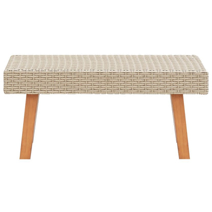 Patio Coffee Table Poly Rattan Beige image 2