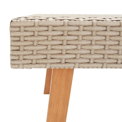 Patio Coffee Table Poly Rattan Beige image 4
