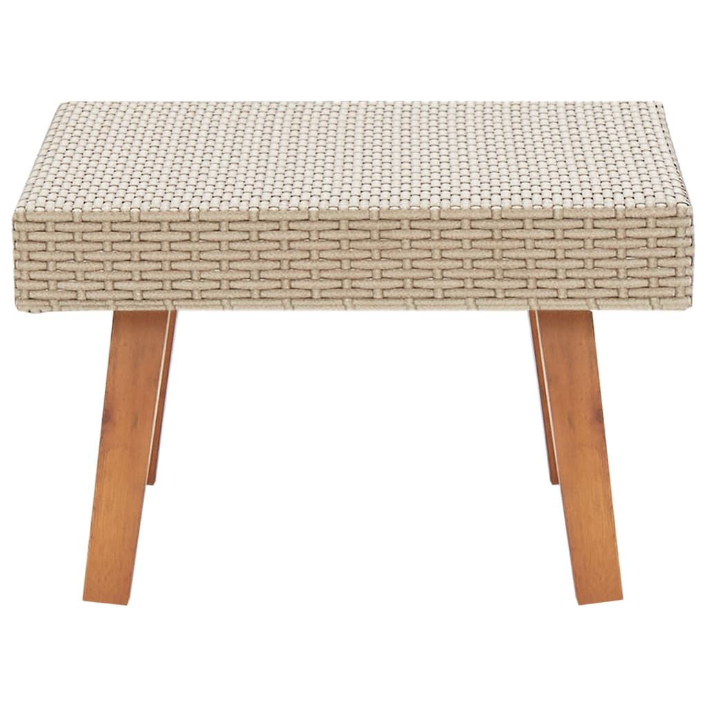 Patio Coffee Table Poly Rattan Beige image 3
