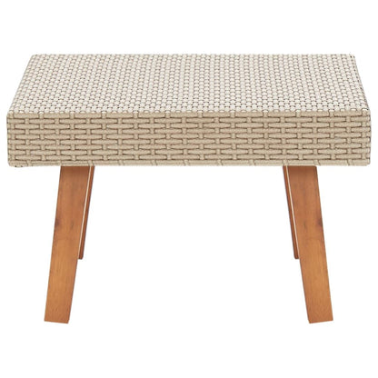 Patio Coffee Table Poly Rattan Beige image 3