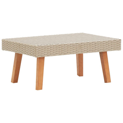 Patio Coffee Table Poly Rattan Beige image 1