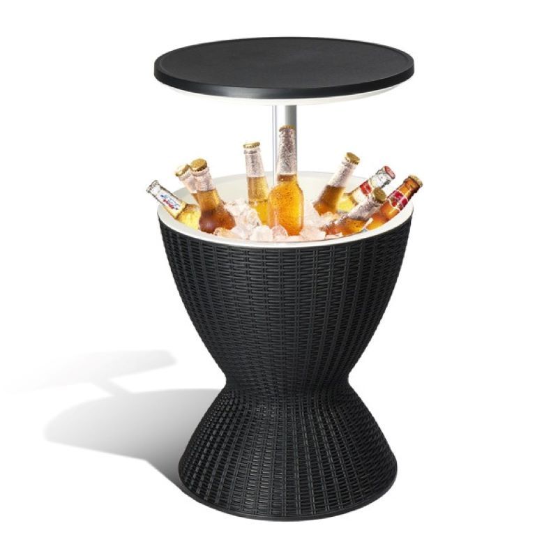 Patio Cooler Bar Table With Height-Adjustable image 1