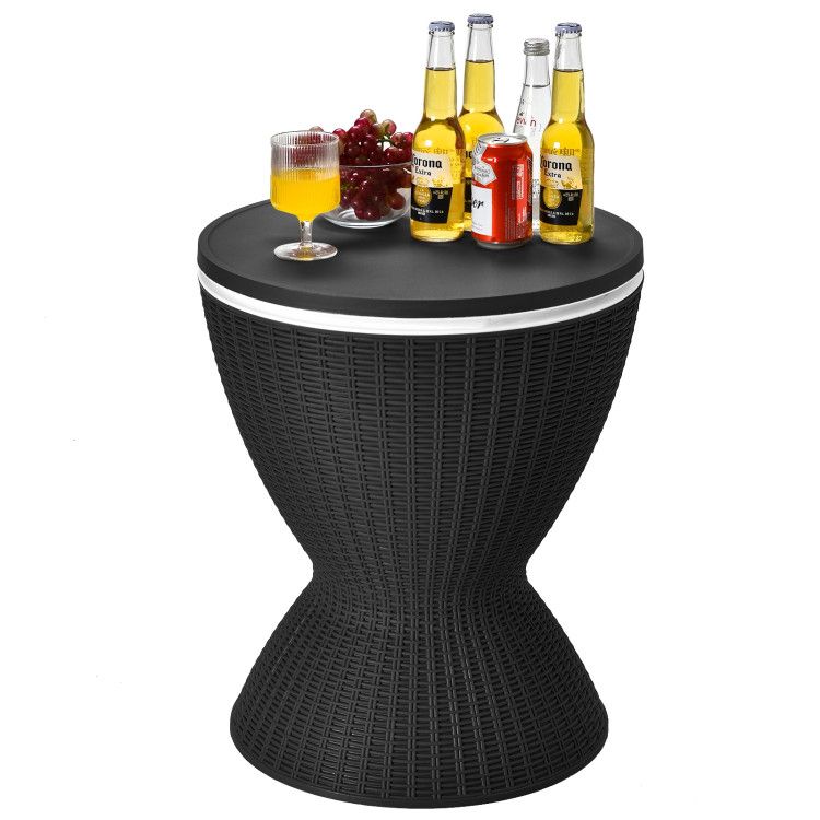 Patio Cooler Bar Table With Height-Adjustable image 2