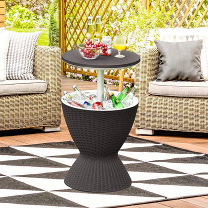 Patio Cooler Bar Table With Height-Adjustable image 3