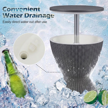 Patio Cooler Bar Table With Height-Adjustable image 17