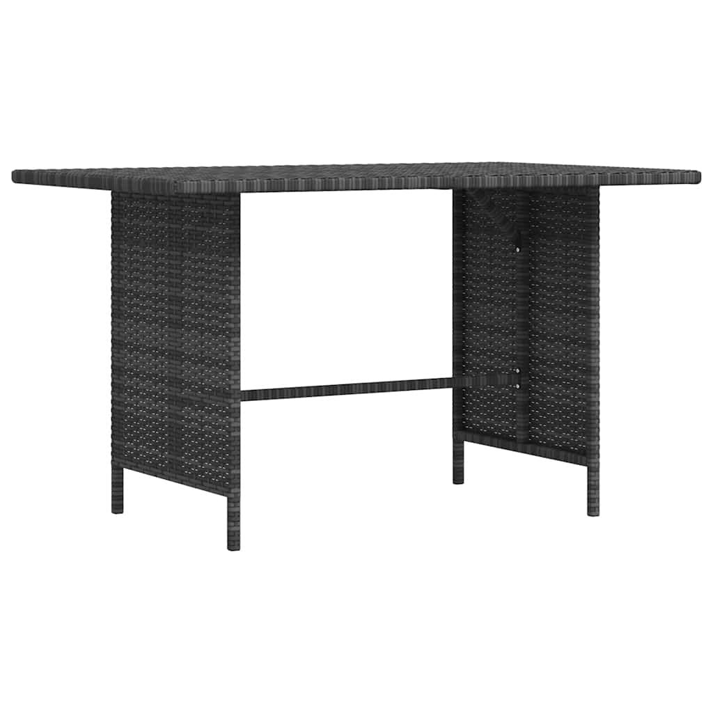 Patio Dining Table Gray 43.3"x27.6"x25.6" Poly Rattan image 6