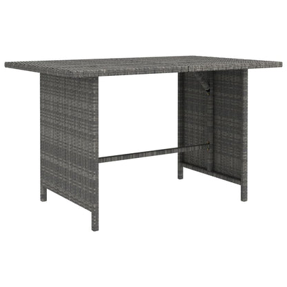 Patio Dining Table Gray 43.3"x27.6"x25.6" Poly Rattan image 1
