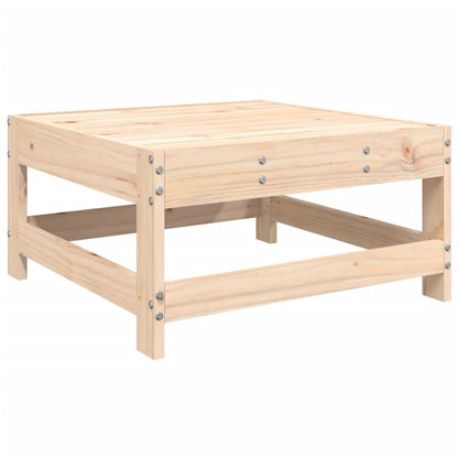 Patio Footstool with Cushion Solid Wood Pine image 5