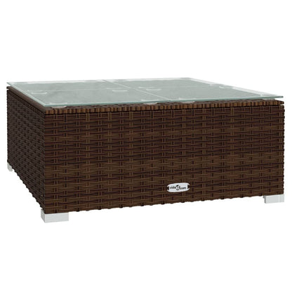 Patio Furniture Set 3 Piece with Cushions Brown Poly Rattan image 5